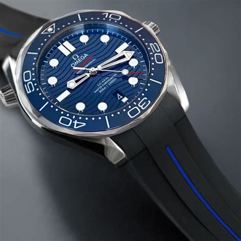 best rubber strap for omega seamaster|omega seamaster original rubber strap.